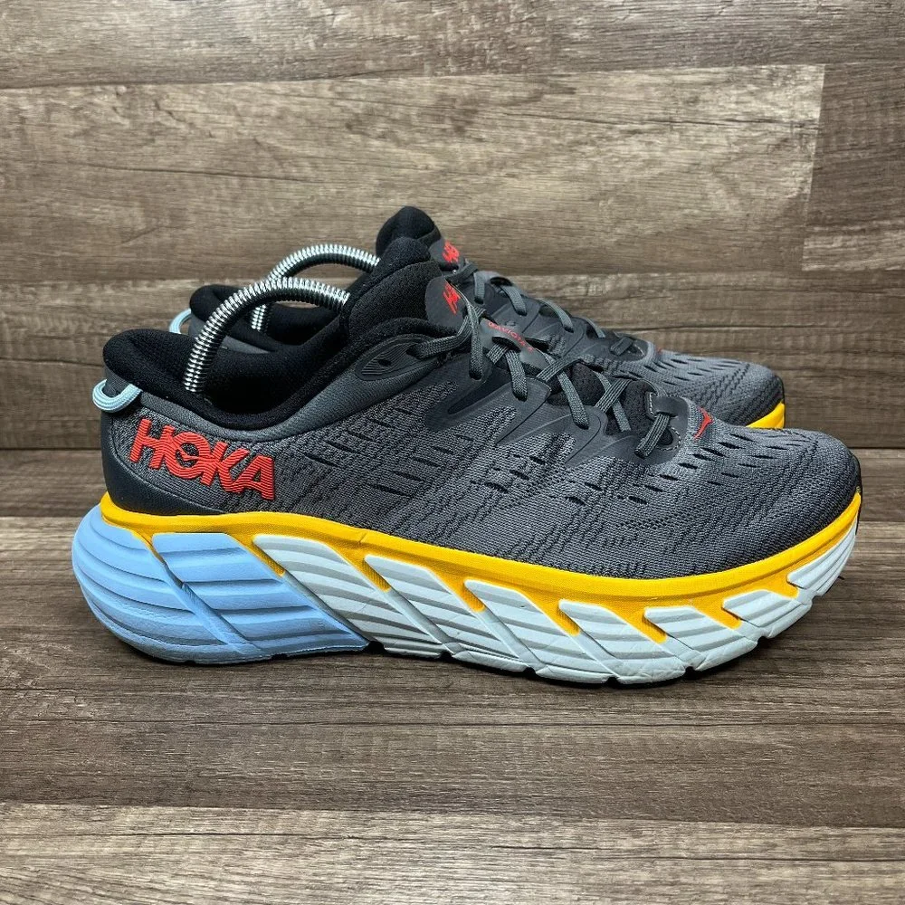 Hoka Gaviota 4 Gray Blue Mens US Size 10.5 EUR 44.67 1123198 CARC Running Shoes